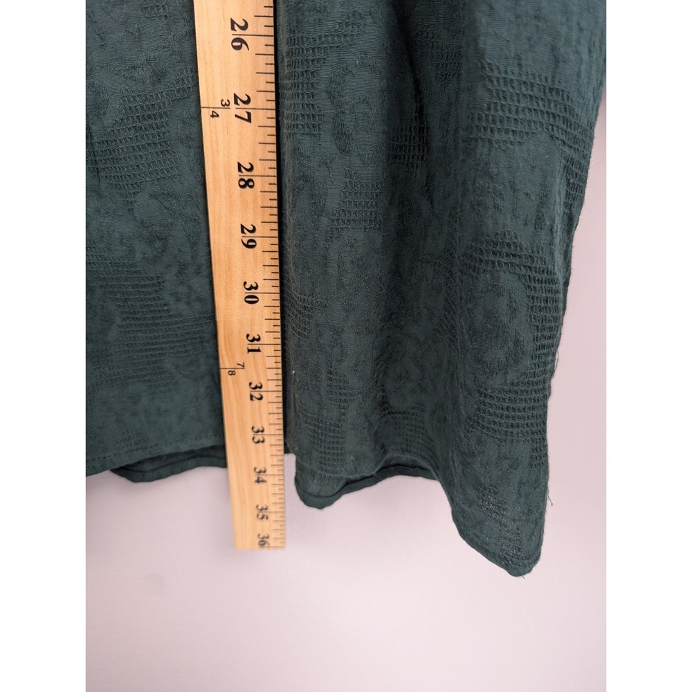 UMGEE Dress Womens M Green‎ Cotton Button Tiered Boho Peasant Ladies Textured - Picture 7 of 9